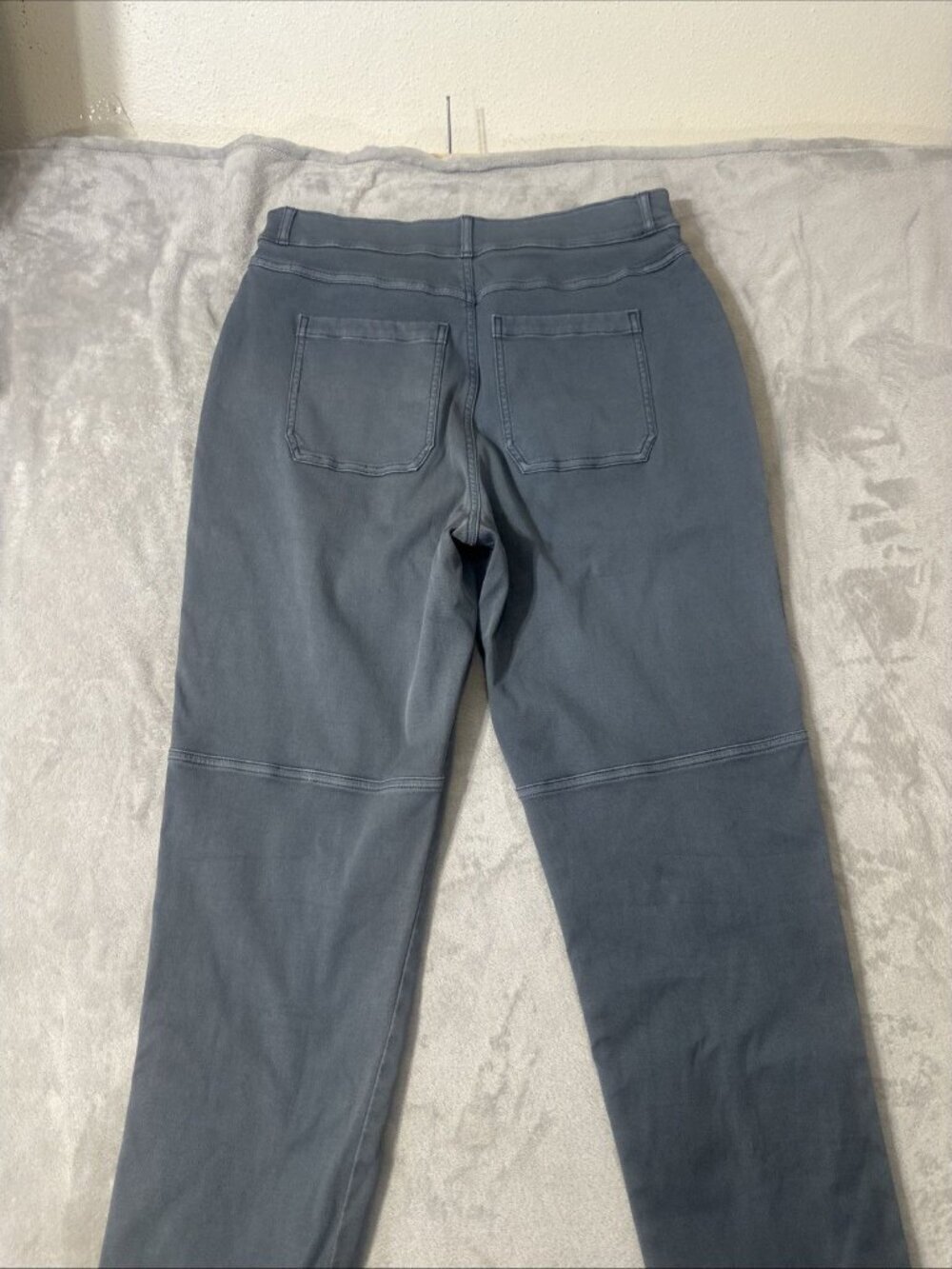 SPANX Pants XL Stretch Twill Straight Leg Blue - Picture 7 of 9